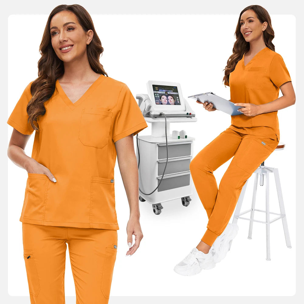 Hospital Scrub Sets Uniform Jogger Suit