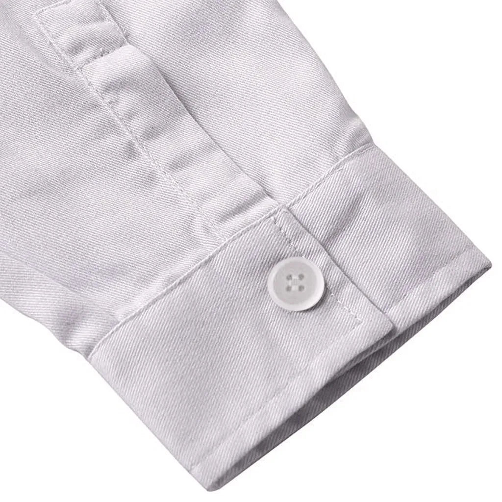 Long Sleeve Lab Coat with Pockets