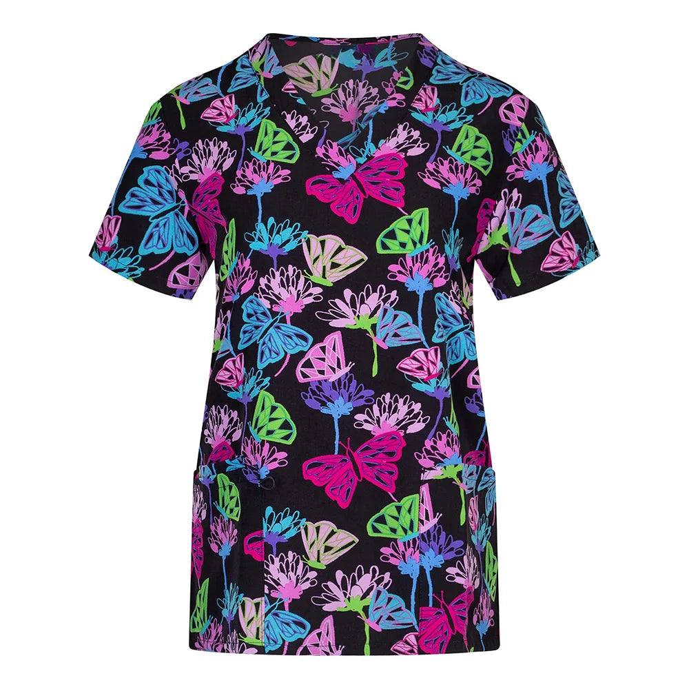 Short Sleeves Nursing Tops with Pockets
