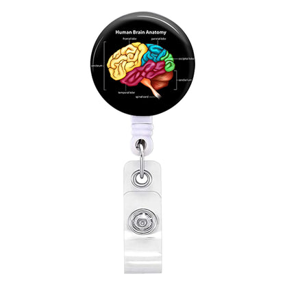 Stylish Badge Holder Clip with Rotating Retractable Badge Reel