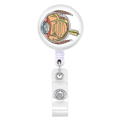Stylish Badge Holder Clip with Rotating Retractable Badge Reel