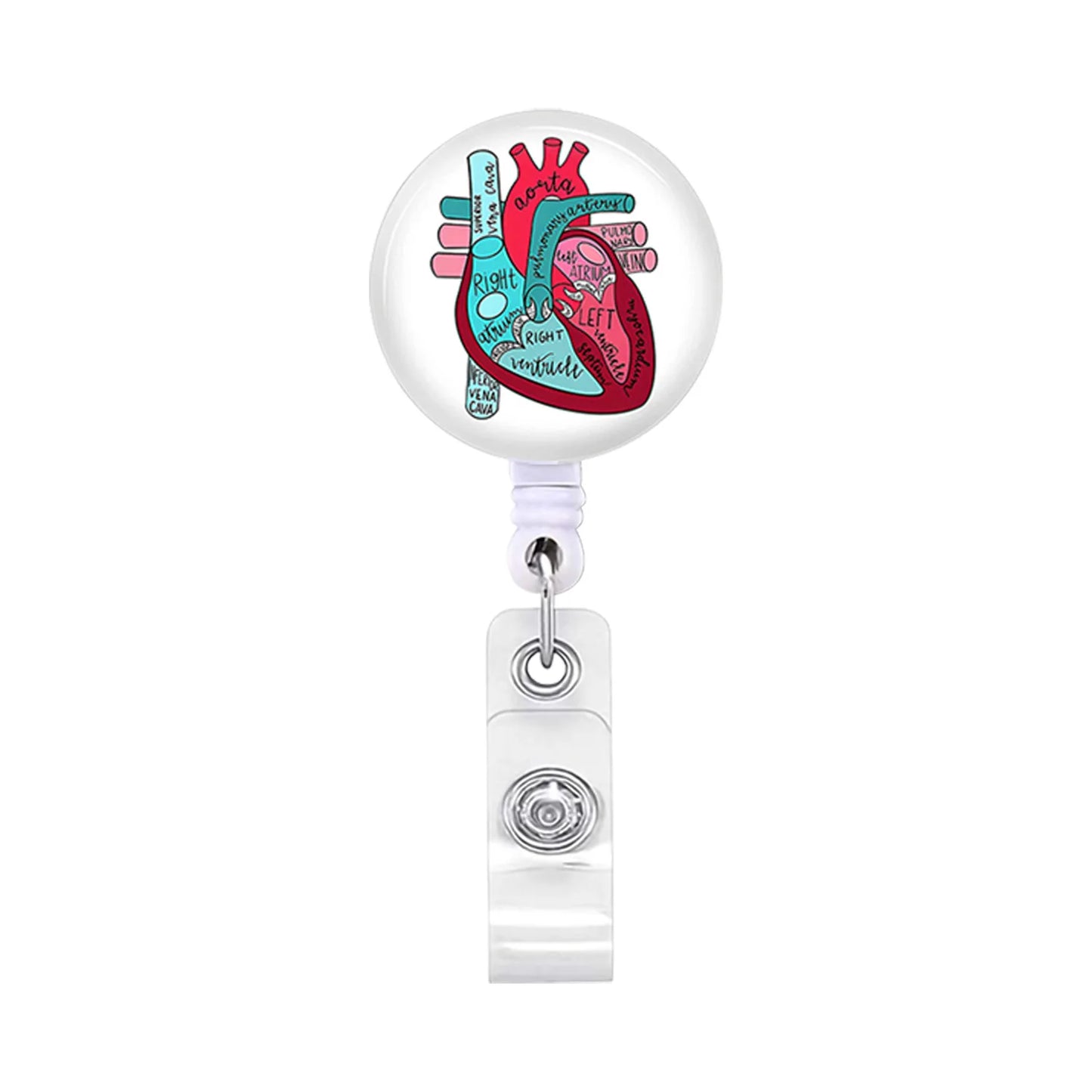 Stylish Badge Holder Clip with Rotating Retractable Badge Reel