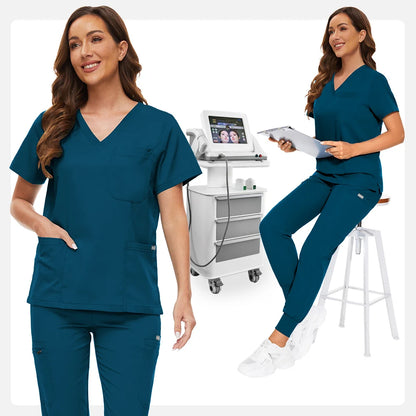 Hospital Scrub Sets Uniform Jogger Suit