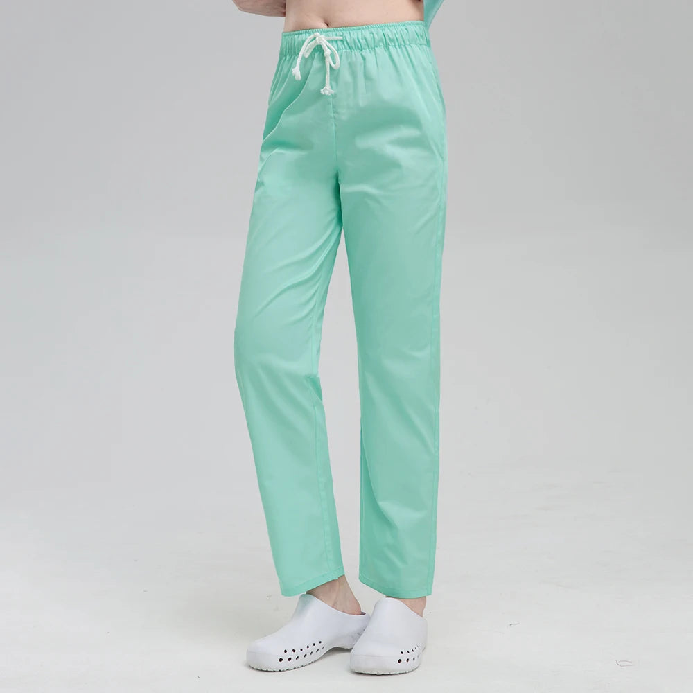 Cartoon Printing Scrubs Tops with Straight Pants