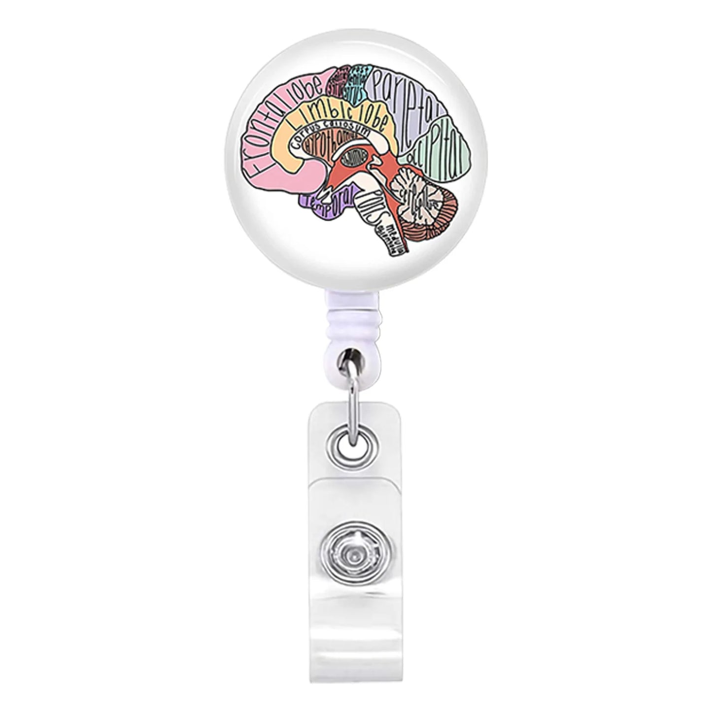Stylish Badge Holder Clip with Rotating Retractable Badge Reel