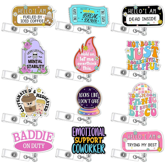 Stylish Badge Holder Clip with Rotating Retractable Badge Reel