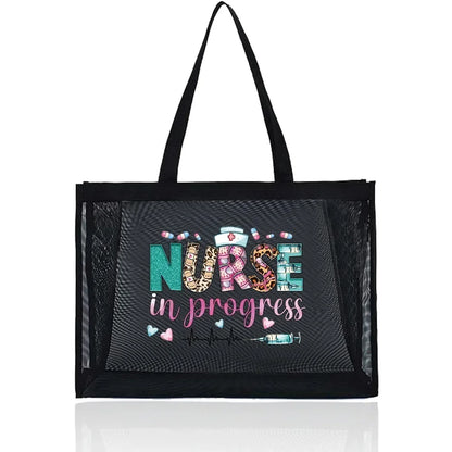 Large Capacity Transparent Organizer Handbag