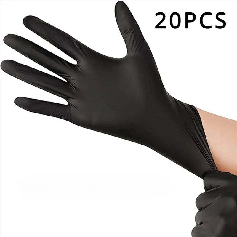 Black Nitrile Gloves Thickened Disposable Gloves