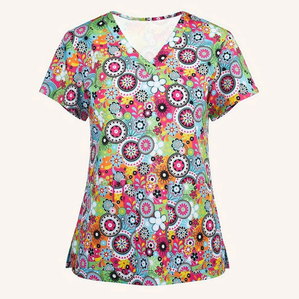 Short Sleeves Nursing Tops with Pockets