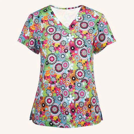 Short Sleeves Nursing Tops with Pockets