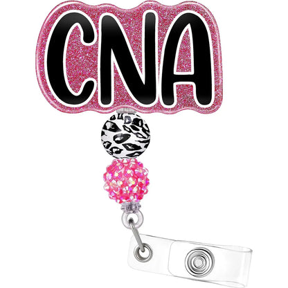 Glitter Retractable Nurse Badge