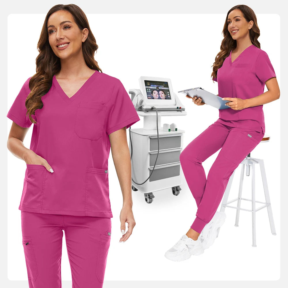 Hospital Scrub Sets Uniform Jogger Suit