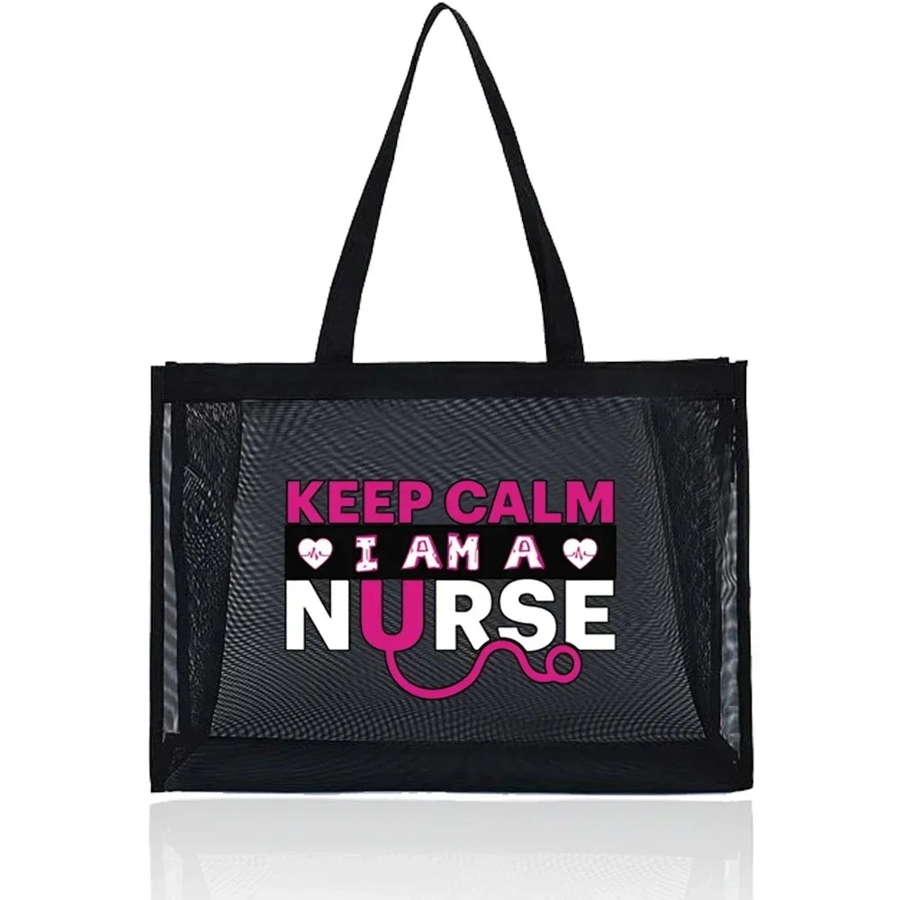 Large Capacity Transparent Organizer Handbag