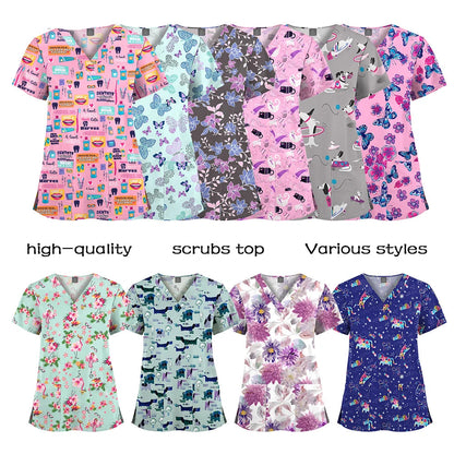 Vibrant Hospital Scrubs Tops
