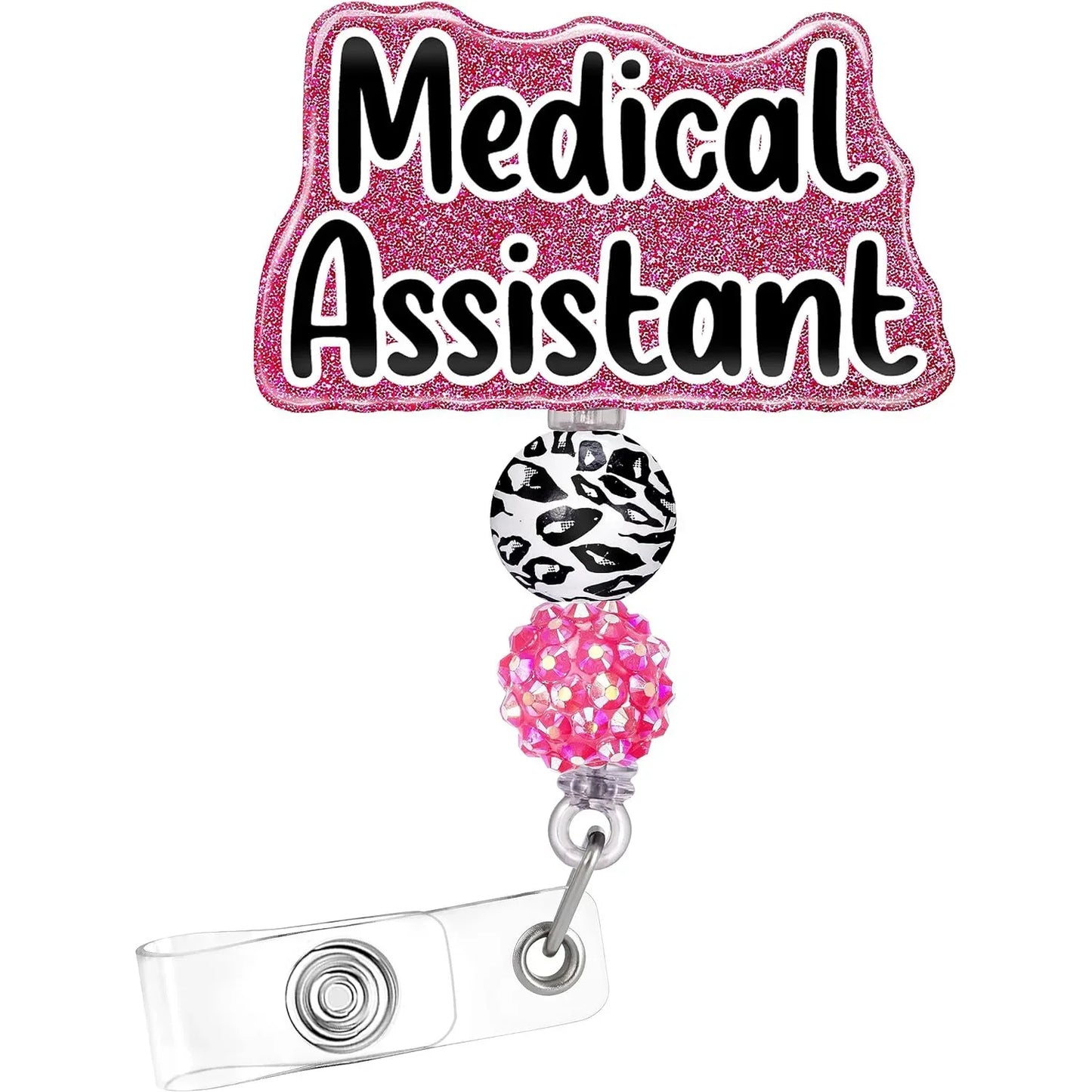 Glitter Retractable Nurse Badge