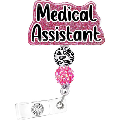 Glitter Retractable Nurse Badge