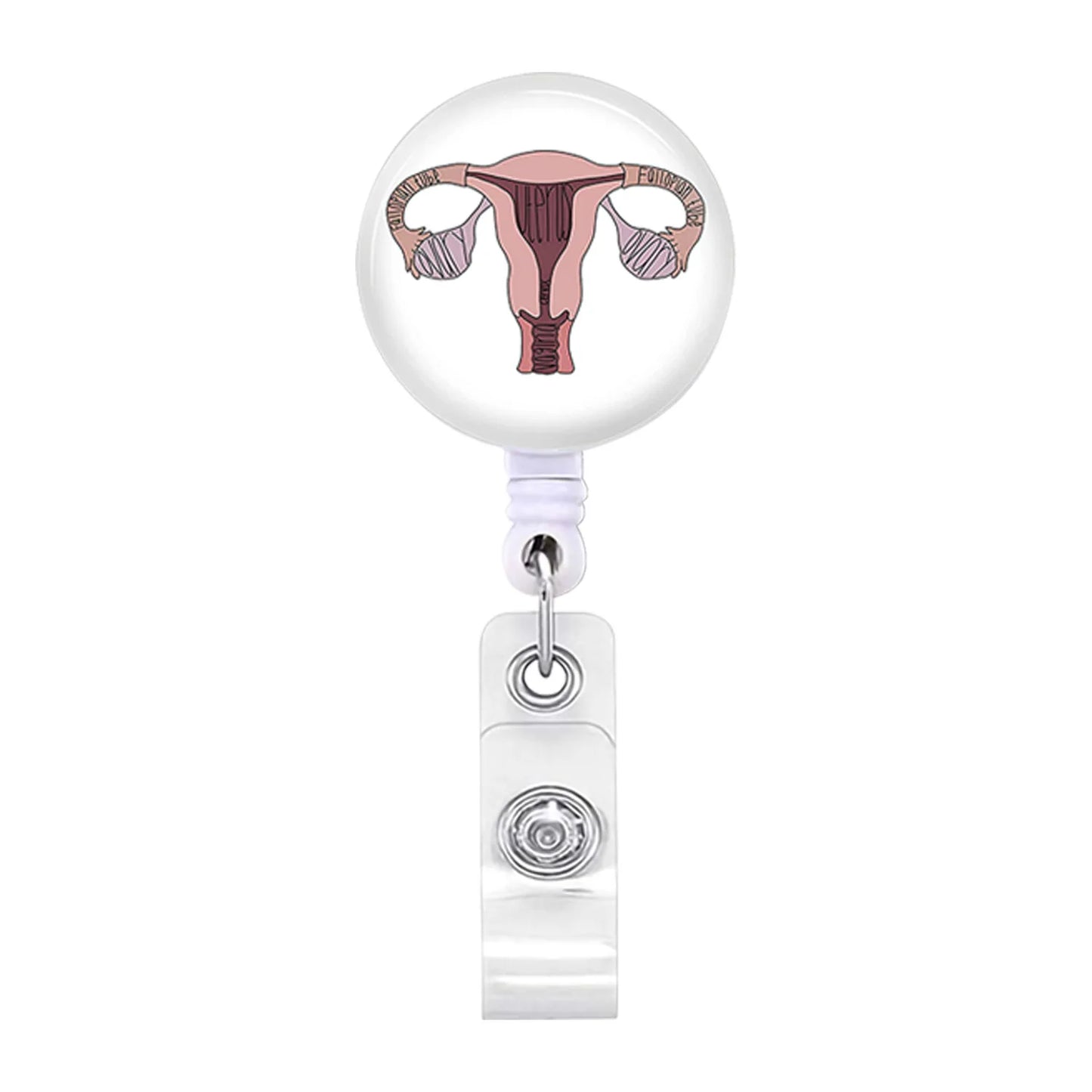 Stylish Badge Holder Clip with Rotating Retractable Badge Reel