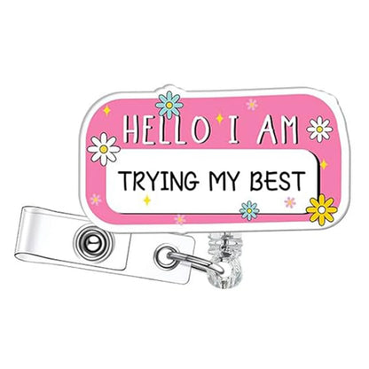 Stylish Badge Holder Clip with Rotating Retractable Badge Reel